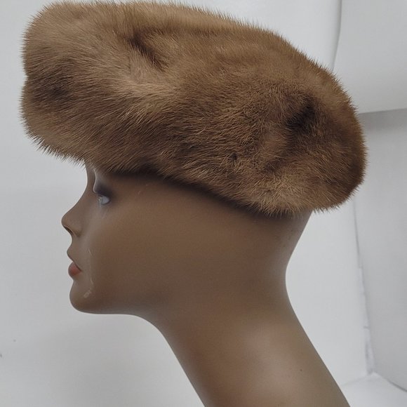 Vintage Women's 1960's Mr D Fur Mink Tam Style Hat - Picture 3 of 6